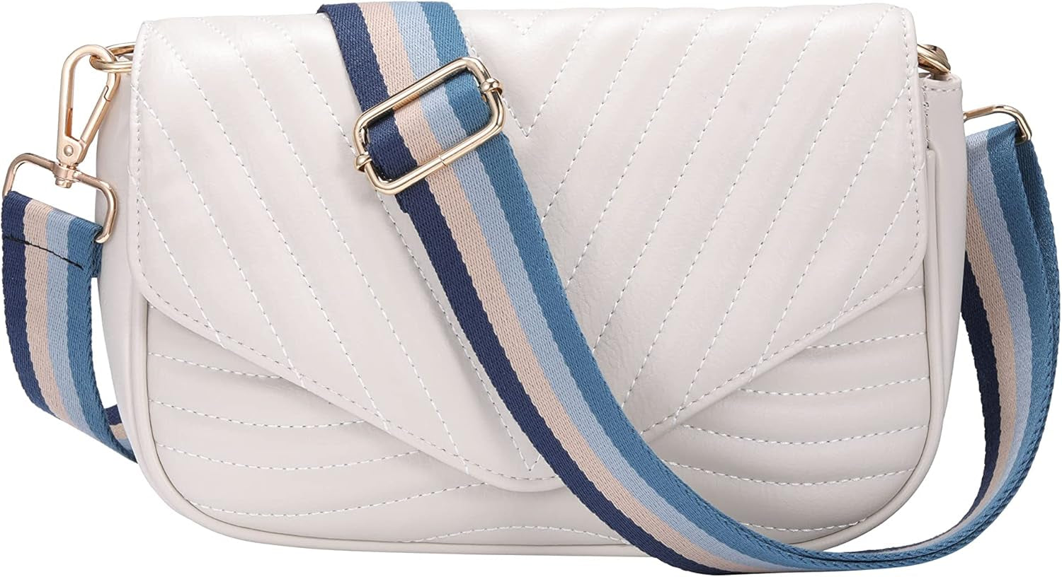 Purse Straps Replacement for Handbag Wide Crossbody Bag Straps Replacement Adjustable Shoulder Luggage Straps (Blue Stripe)