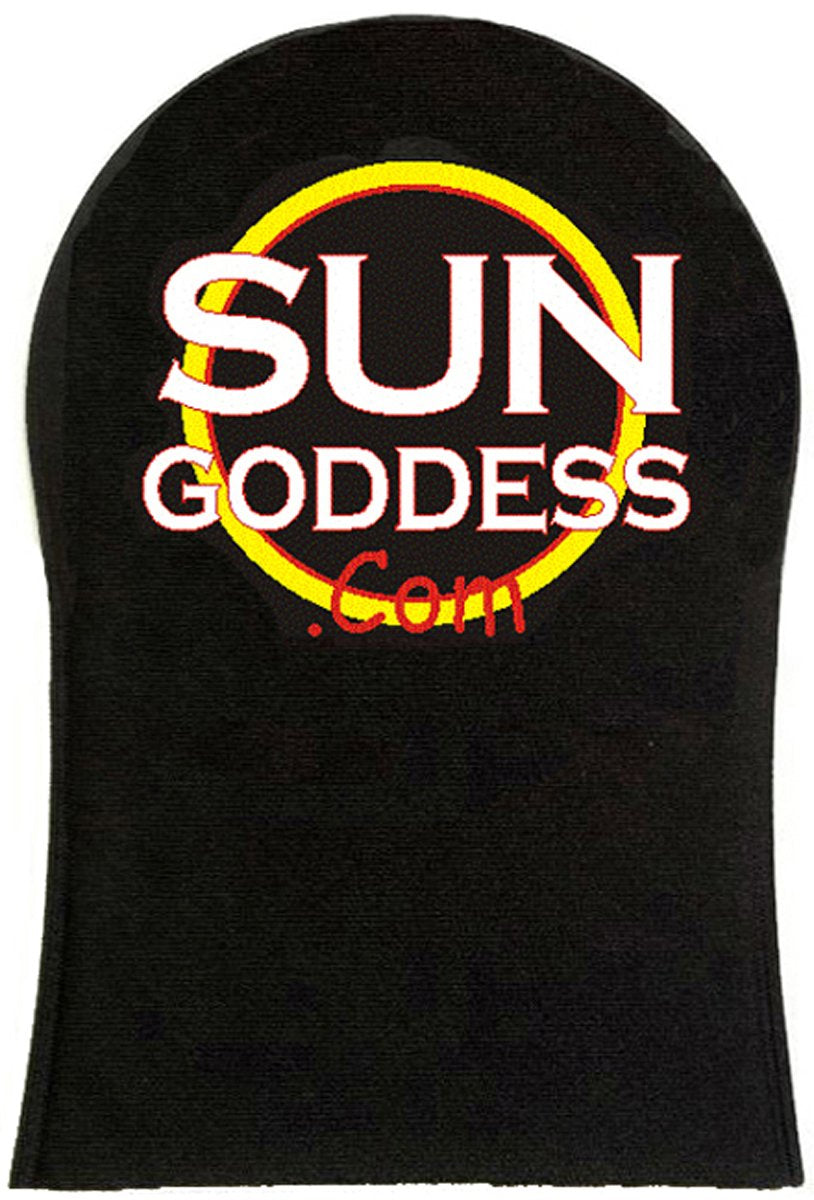 Sun Goddess - Sunless Self Tanning Lotion - DARK - 8 Oz + Sunless Self Tanning Mitt + Sunless Self Tanning Gloves + 1 Sunless Self Tanner Lotion Sample/Best Sunless Self Tanning Lotion, Mitt, Gloves