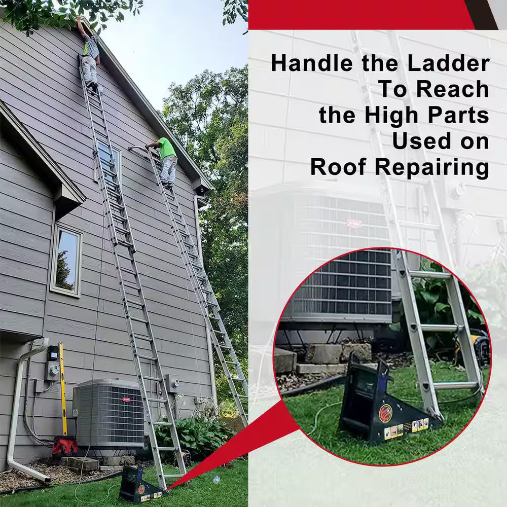 Easy to Use Ladder Leveler with Storage, Stair Ladder Stabilizer for All Surfaces, Extension Ladder Accessories