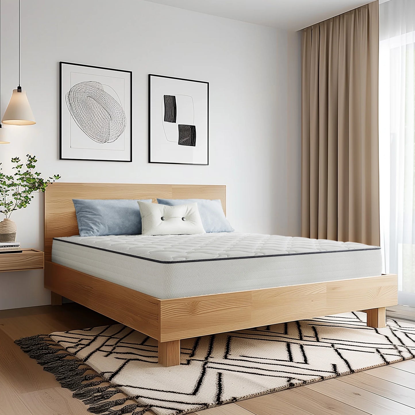 10" King Hybrid Mattress with Memory Foam and Innerspring