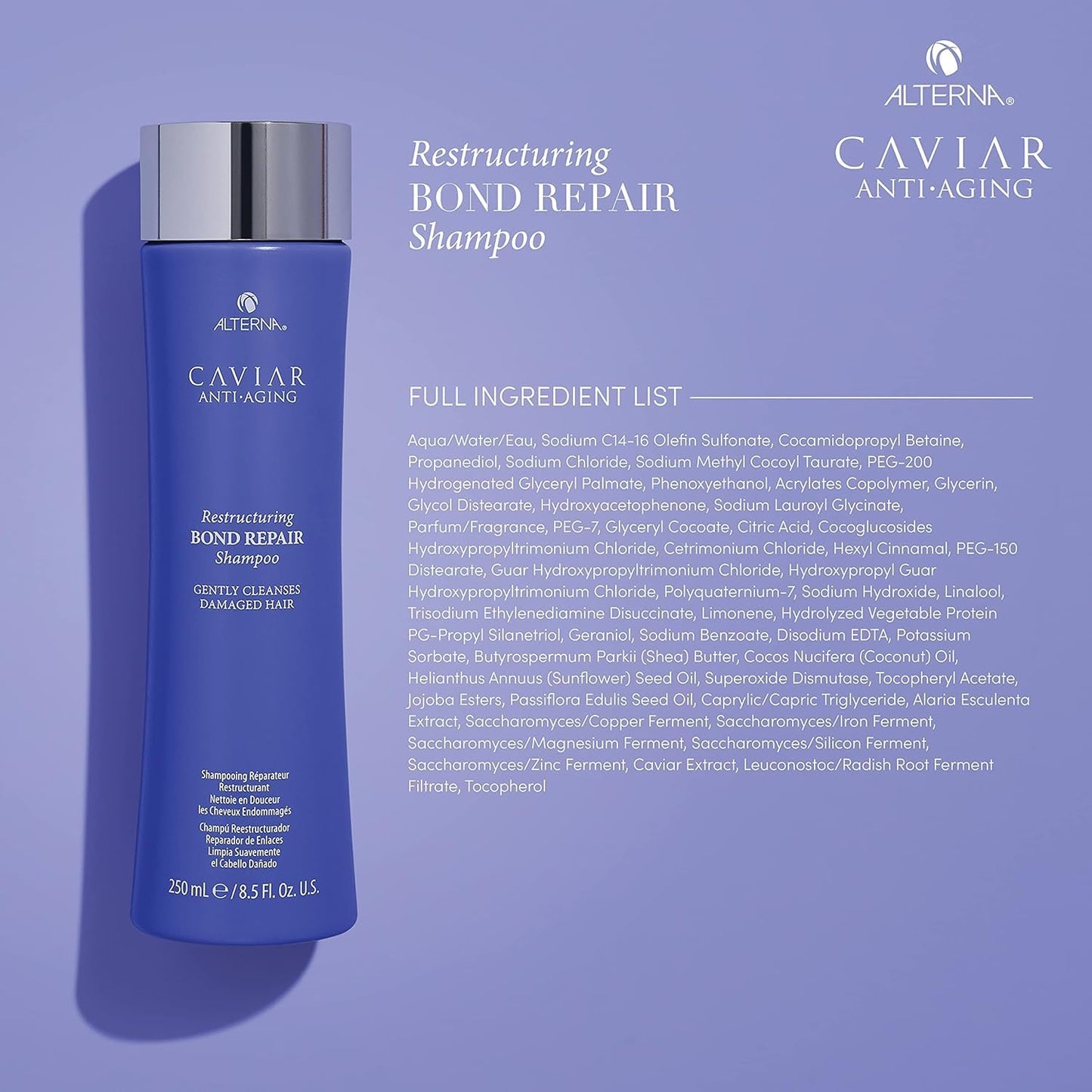 Caviar Anti-Aging Restructuring Bond Repair Shampoo/Conditoner Set, 8.5 Fl Oz (Pack of 2)