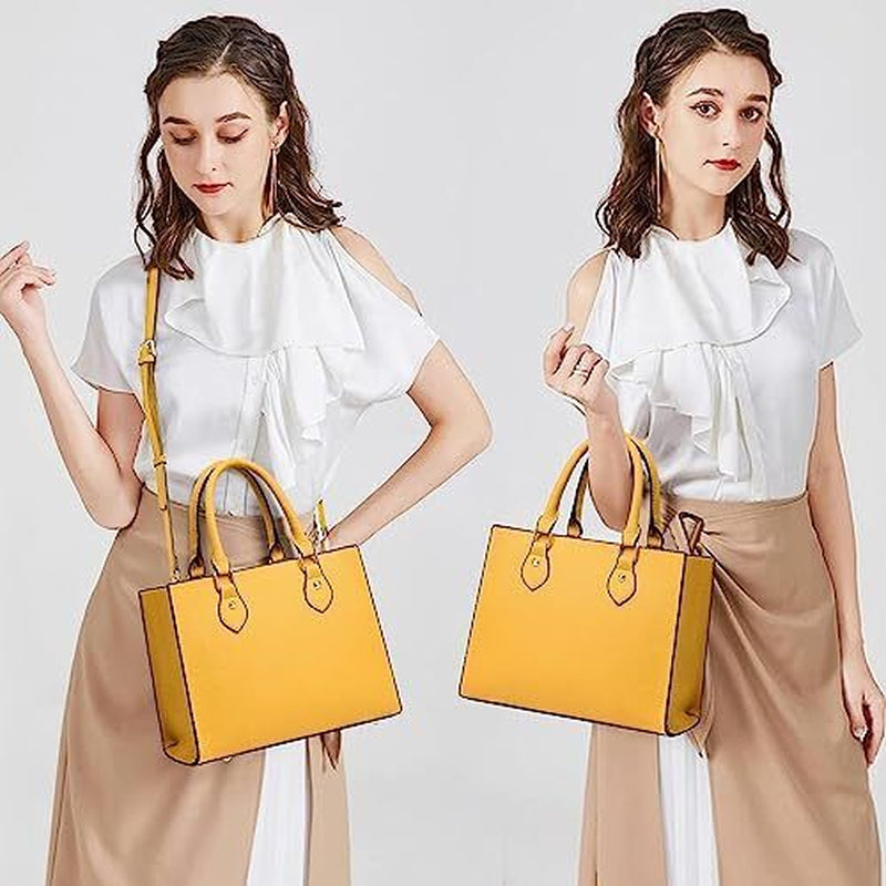 CHICAROUSAL Crossbody Purses and Handbags for Women PU Liz Mustard Yellow