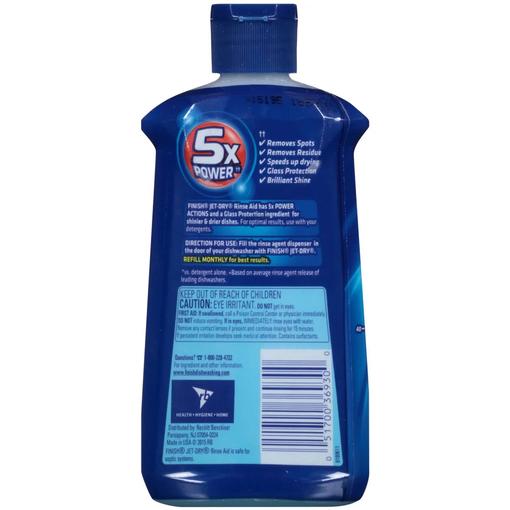 2 Pack - Jet-Dry Rinse Aid, Dishwasher Rinse Agent & Drying Agent 8.45 Oz