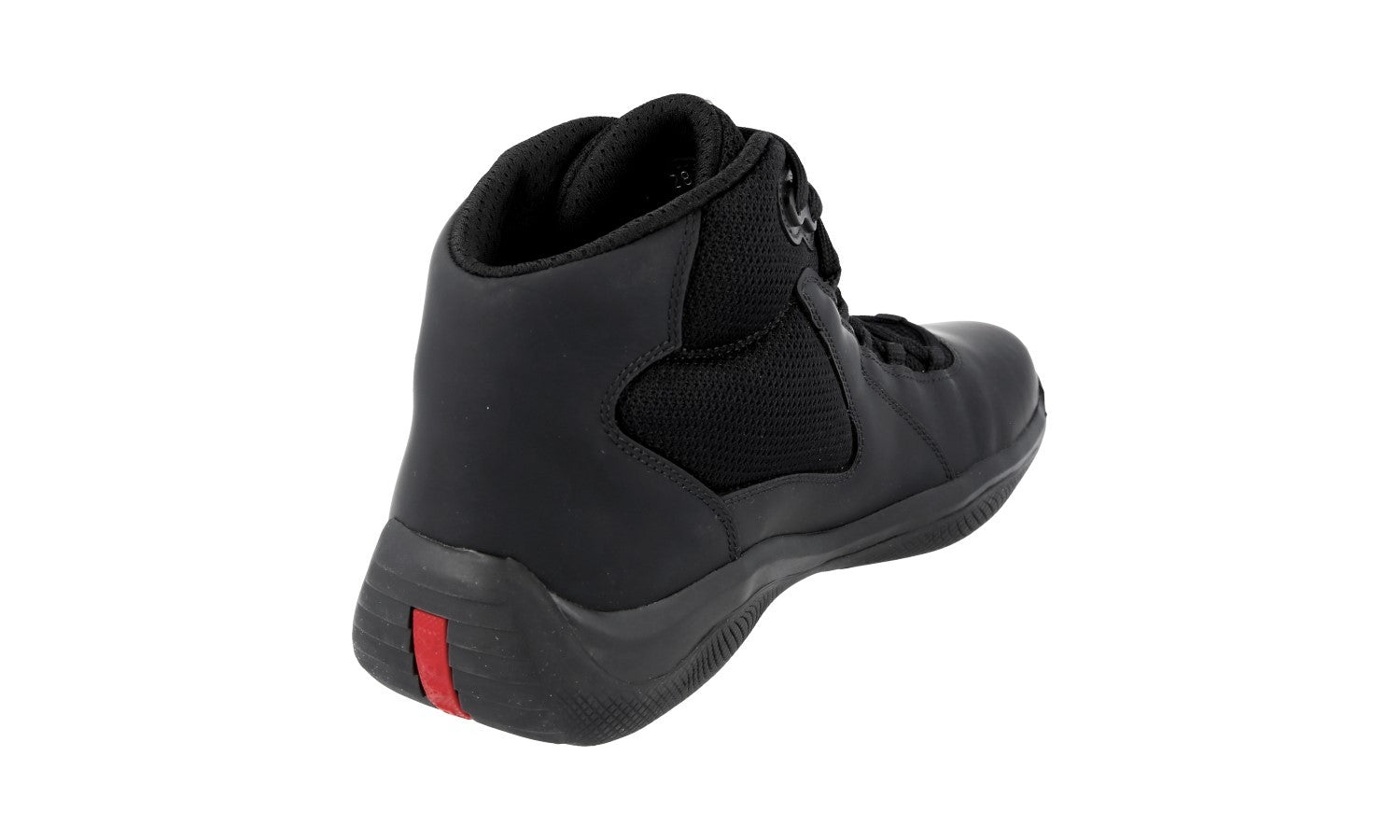 PRADA AMERICAS CUP HIGH-TOP SNEAKERS SHOES 4T2871 BLACK