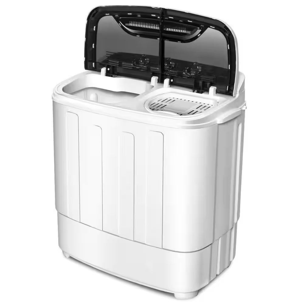 Timer Compact Mini Twin Tub 8 Lbs. Washing Machine Washer Spinner