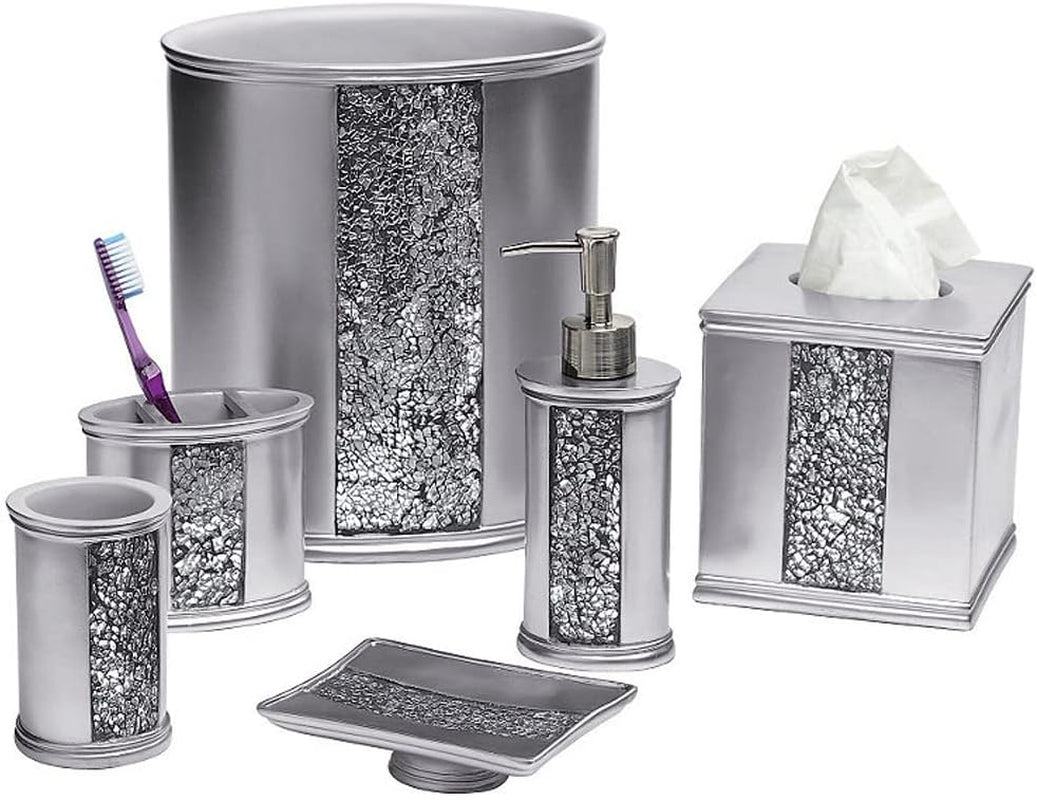 4Pc Sinatra Stylish Bathroom Accessories Set Liquid Soap Dispenser, Tumbler, Too