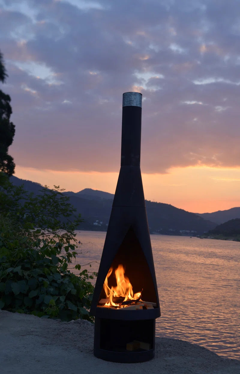 Zaymar 56.1" H Iron Wood Burning Outdoor Chiminea