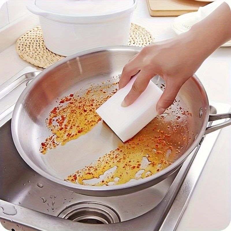 100pcs Magic Eraser Sponges - Ultra Absorbent Melamine Foam for Cleaning Kitchen, Bathroom, Sink, Oven, Stove, Plate, Shower, Tile, Wall, and Car - Effective Household Cleaning Supplies and Tool