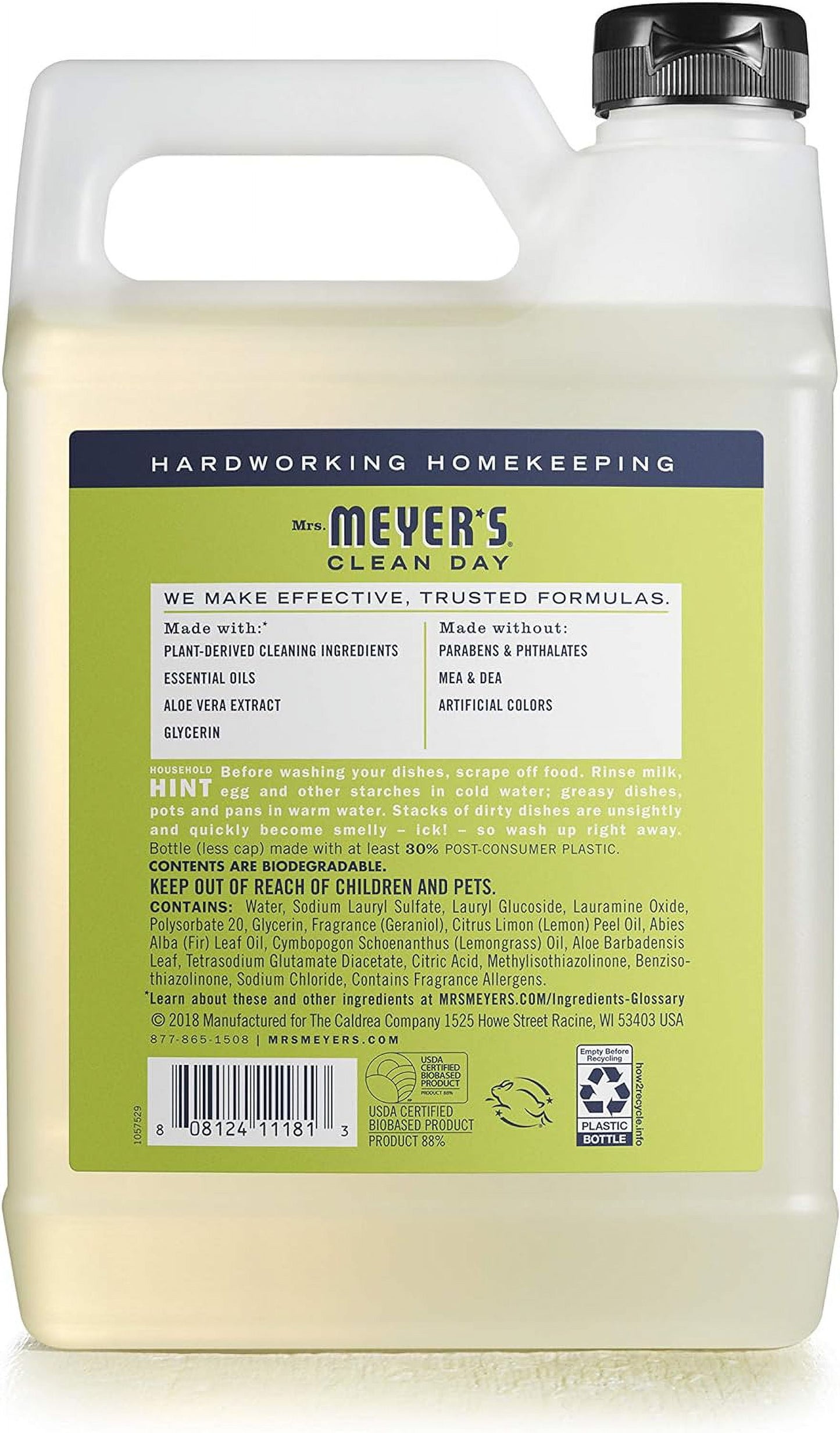 Mrs. Meyers Clean Day Liquid Dish Soap Refill Floral & Fresh Scents Set, Lavender, Lemon Verbena, 48 Fl Oz Each, 2 CT (Variety Pack)