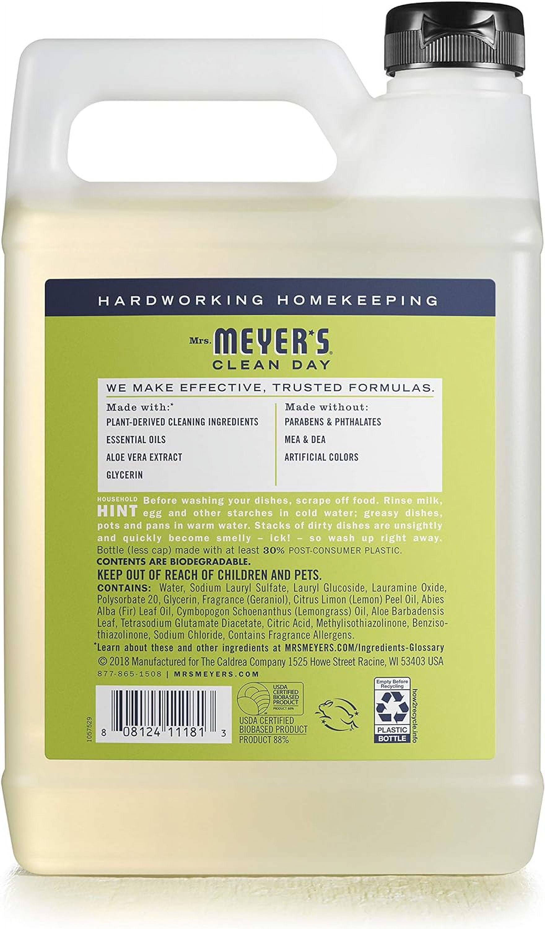 Mrs. Meyers Clean Day Liquid Dish Soap Refill Floral & Fresh Scents Set, Lavender, Lemon Verbena, 48 Fl Oz Each, 2 CT (Variety Pack)