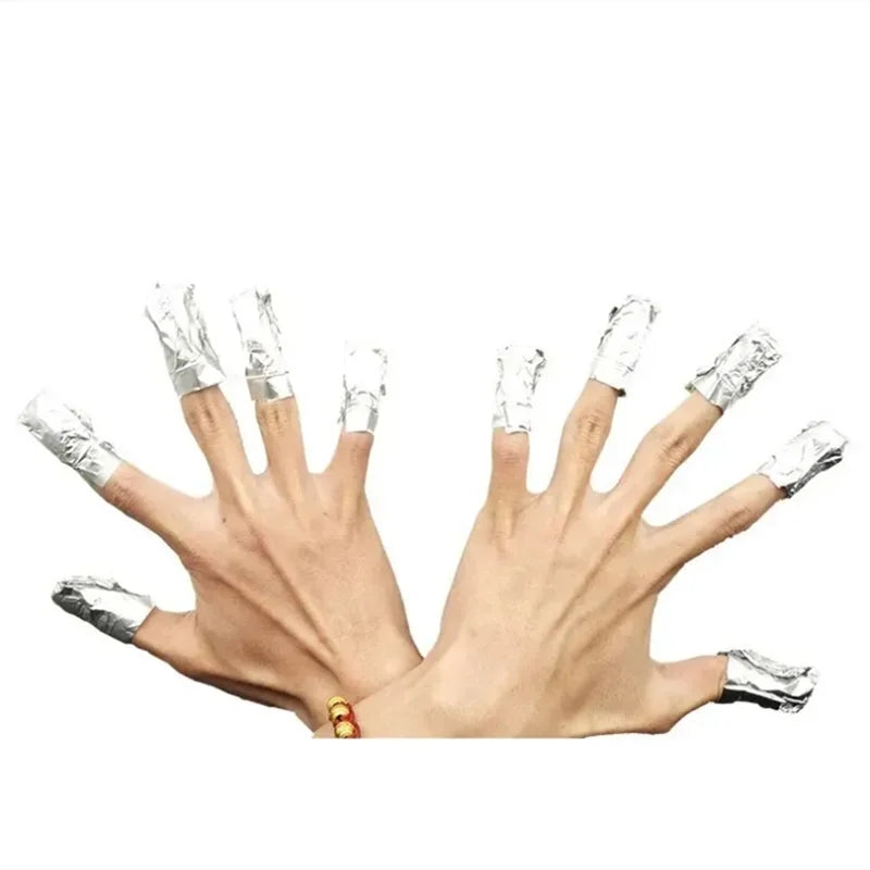 100Pcs Bag Aluminum Foil Nail Polish Immersion Nail Polish Nail Removal Wrap Nail Towel Gel Nail Polish Remover Nail Polish Tool