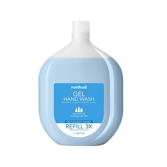 Gel Hand Soap Refill, Sea Minerals, Biodegradable Formula, 34 Fl Oz (Pack of 1)