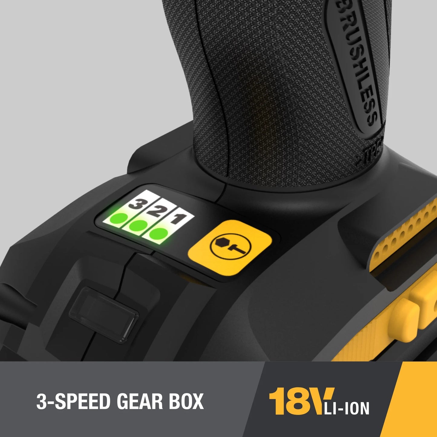 Caterpillar Cat® DX71 18V 1/4” Cordless High-Torque Impact Driver, Brushless with 3 Speed Settings – 2 Batteries & Charger Included