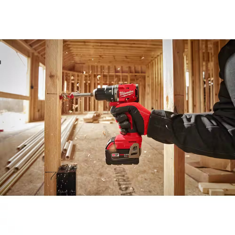 M18 18-Volt Lith-Ion Brushless Cordless Compact Hammer Drill/Impact Combo Kit W/(2) Batteries & M18 5.0 Ah Battery