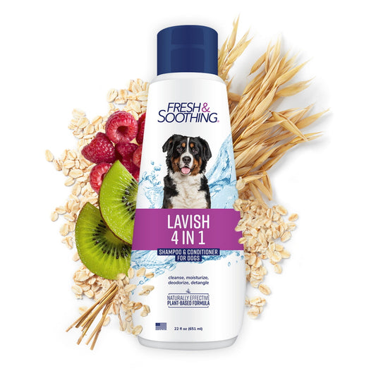 Fresh & Soothing Lavish 4-In-1 Dog Shampoo and Conditioner for Pets