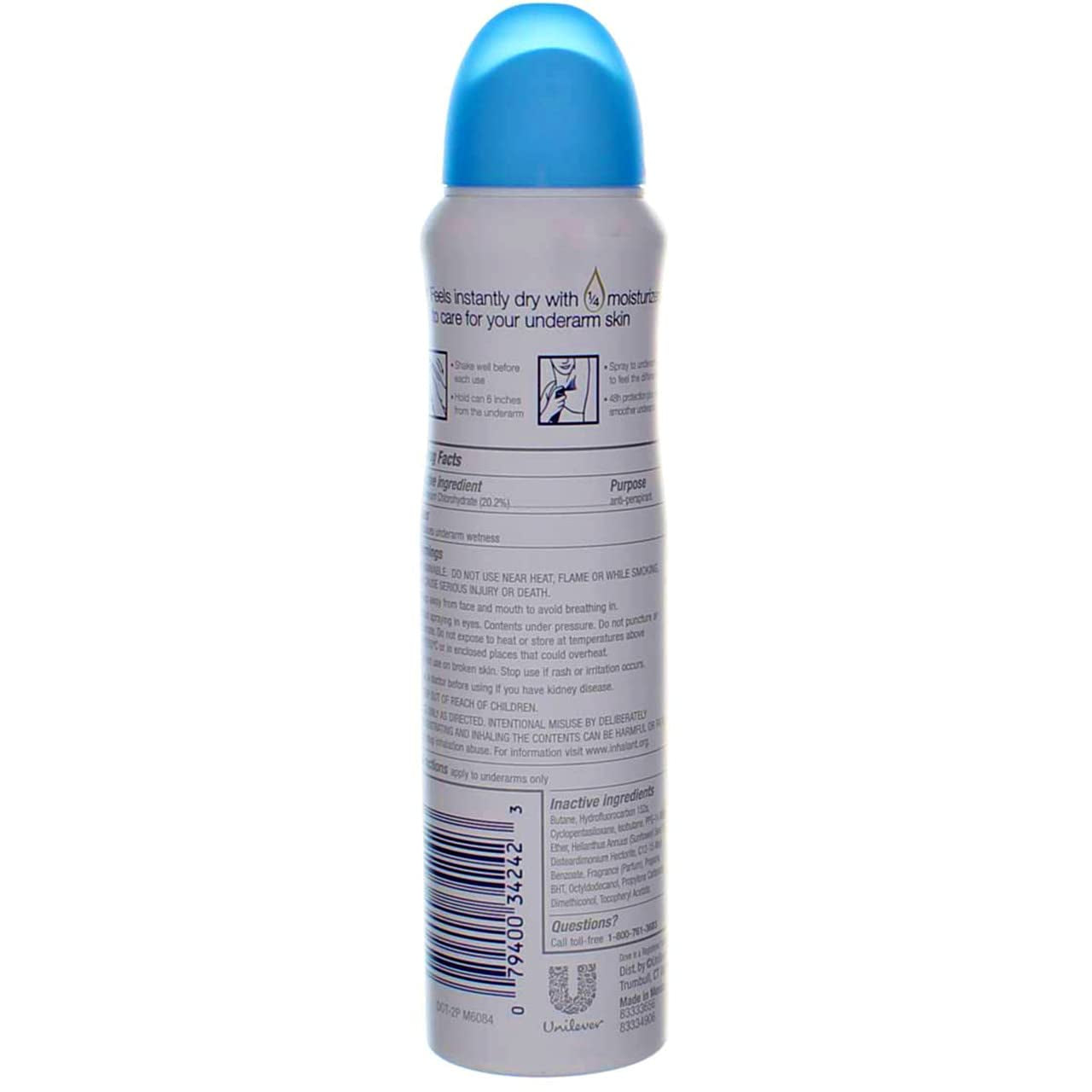 Dry Spray Antiperspirant, Nourished Beauty 3.80 Oz (Pack of 3)