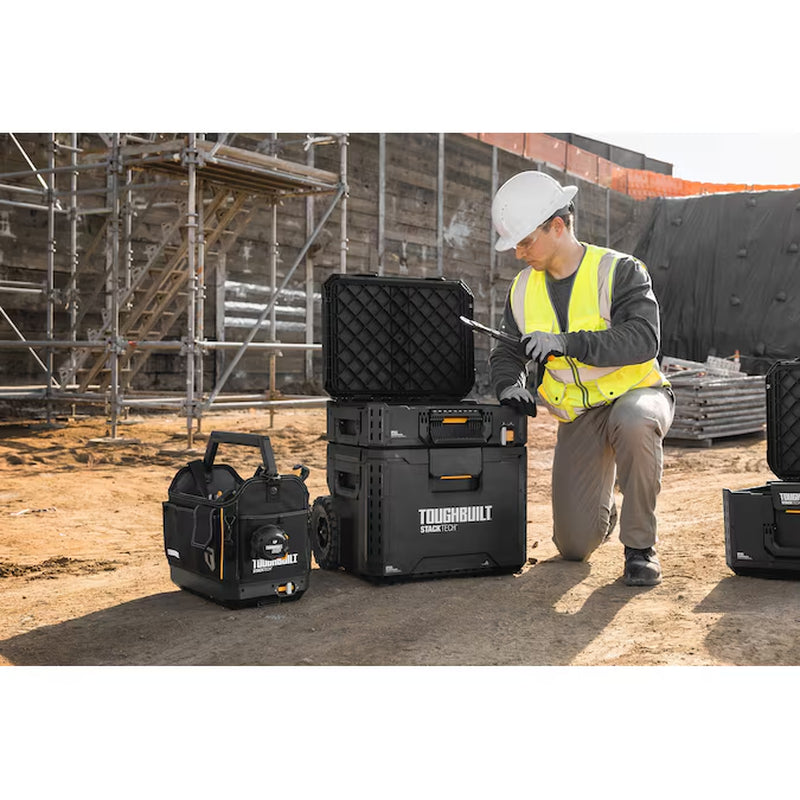 STACKTECH Black Polyester 18-In W X 12-In D X 14.8-In L Tool Tote