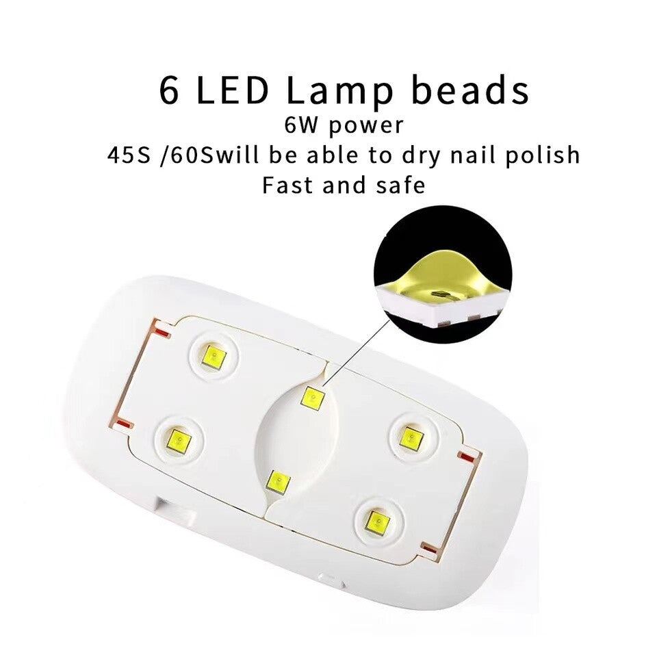 SUN Mini Nails Lamp LED Light Potable UV LED Lamp Nail Dryer Gel Nail 6W US
