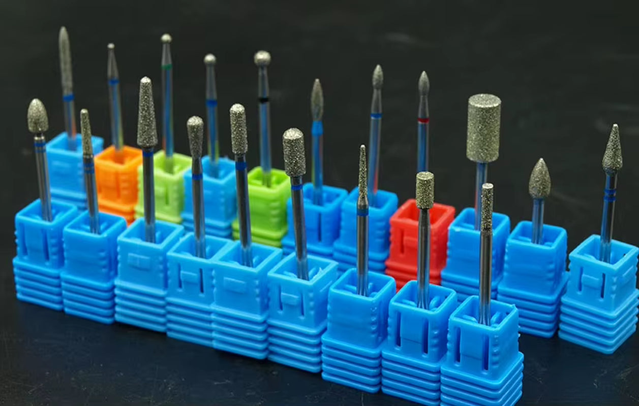 Easynail 3/32" Diamond Nail Drill Milling Nail Cutter Electric Nail Drill Bit for Manicure Drill Bits Accessories Nail Drill