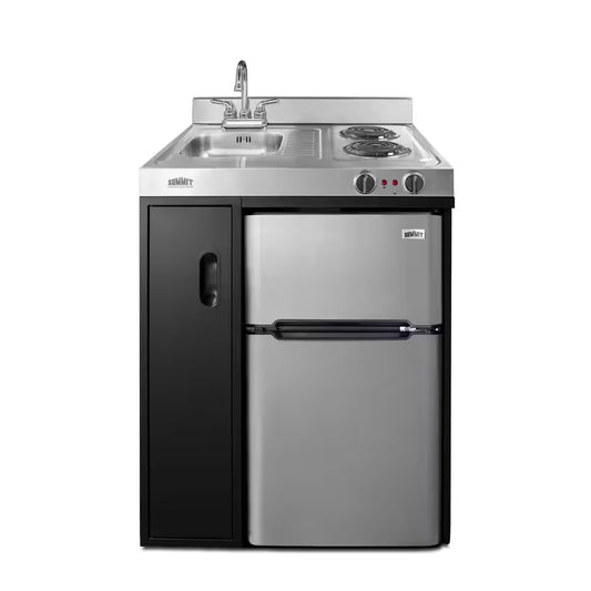 30 In. Compact Kitchen in Black