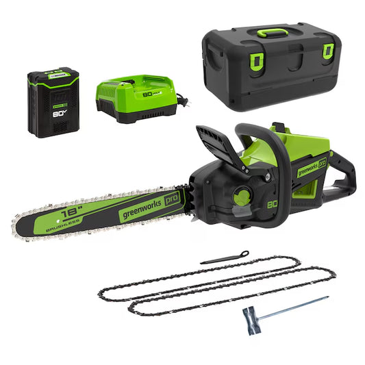 Pro 80-Volt 18-In Battery 4 Ah Chainsaw Battery Included Charger Included