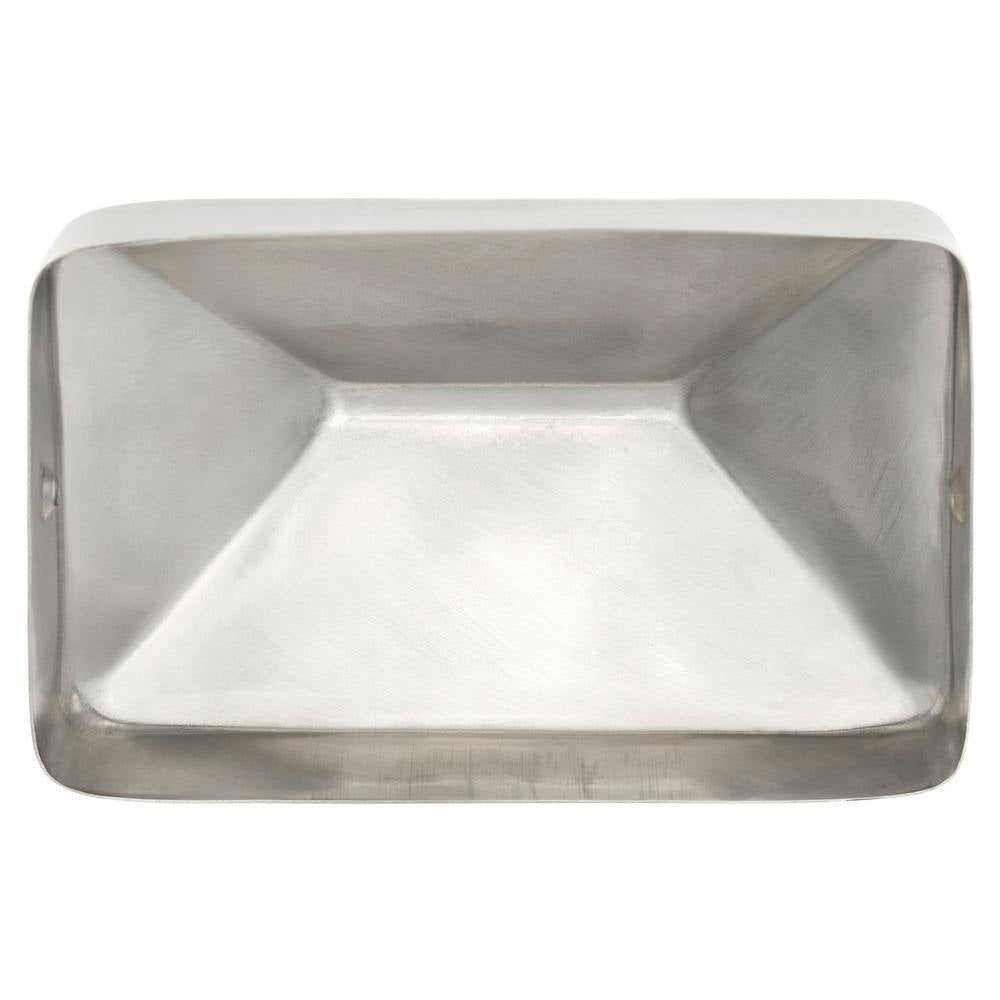 4 In. X 6 In. Stainless Steel Pyramid Slip over Fence Post Cap