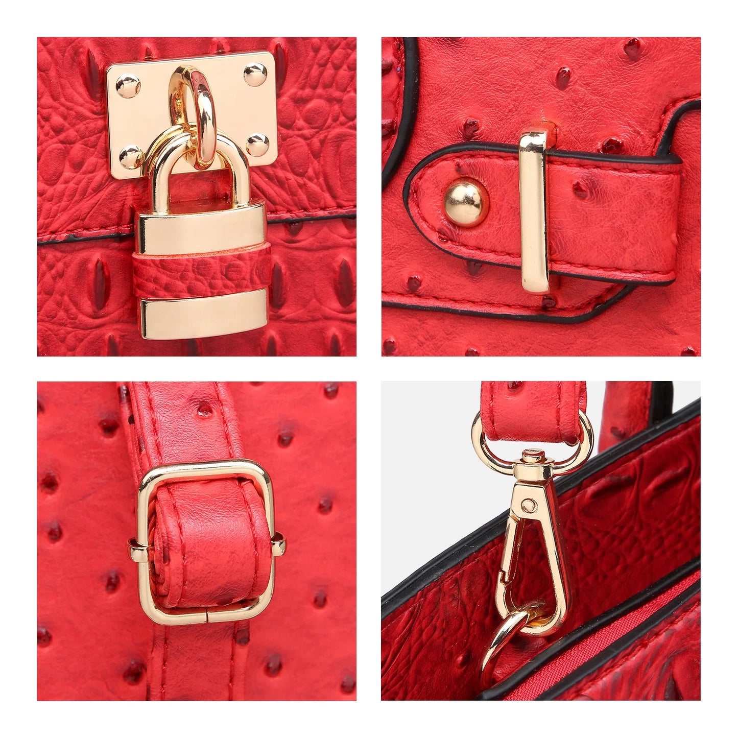 Women Handbags and Purses Ladies Shoulder Bag Top Handle Satchel Tote Work Bag with Matching Clutch