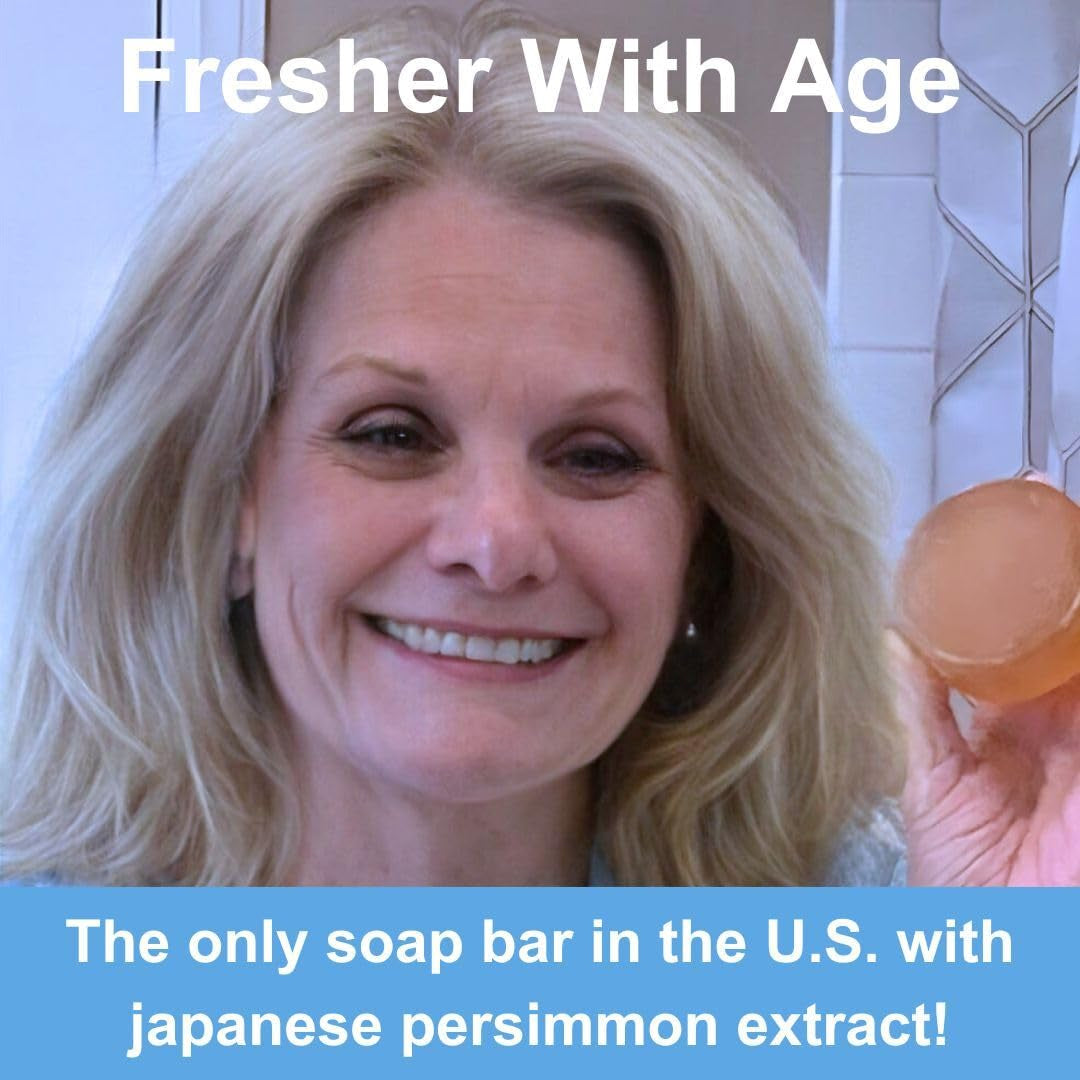 Clinical Persimmon Soap Bar for Body 100G - Helps Eliminate Nonenal - Japanese Natural Body Odor Soap for Men & Women