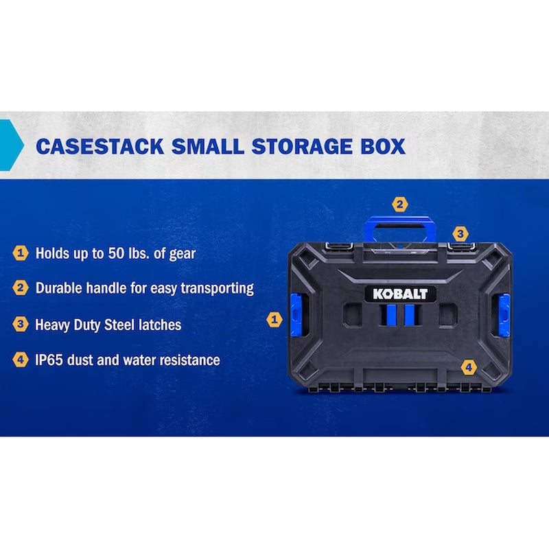 CASESTACK 21.25-In W X 7-In H X 14-In D Black Plastic Tool Box