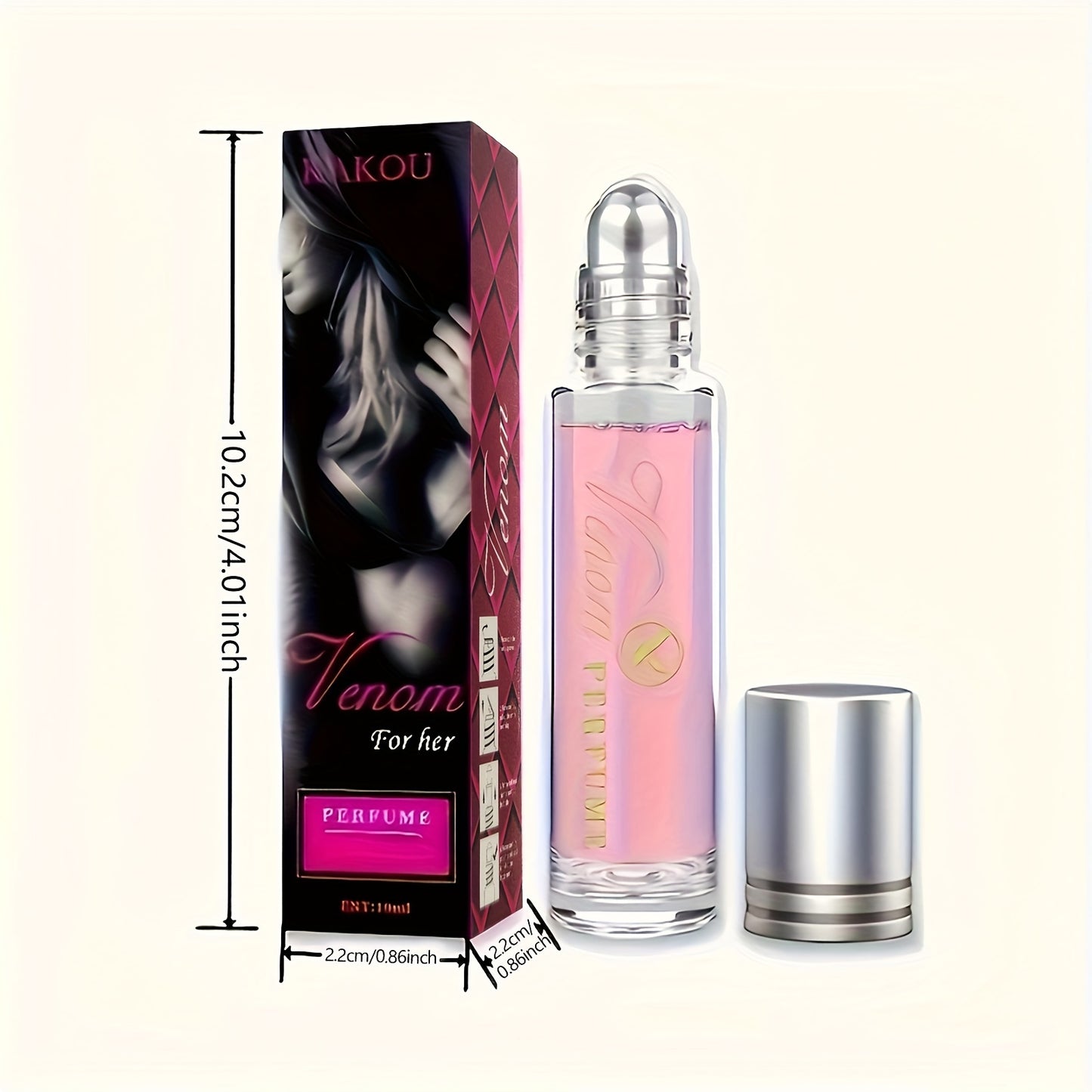 0.34oz Roll-on Perfume for Women - Long-Lasting, Seductive Fragrance for Dating, Confidence-Boosting, Attracting, and Captivating - Perfect Gift for Women Who Want to Unleash Their Charm