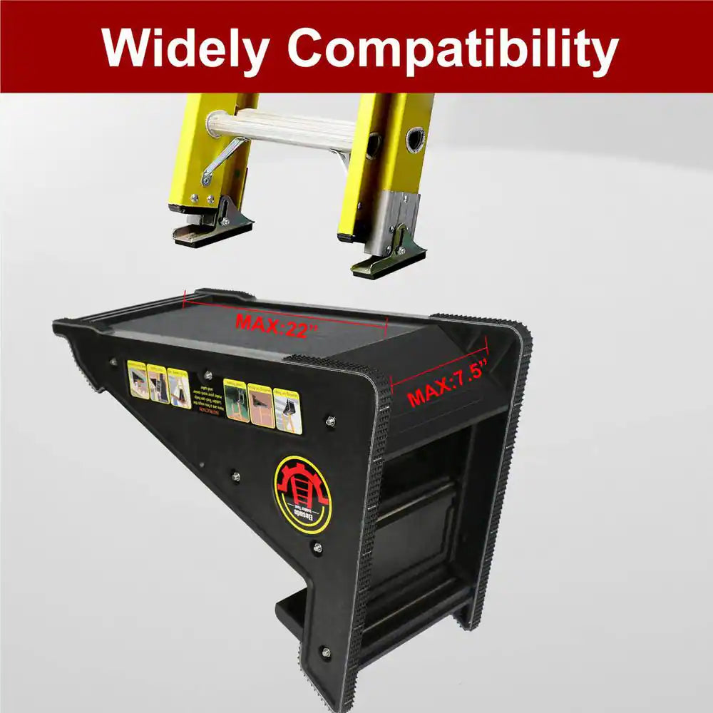 Easy to Use Ladder Leveler with Storage, Stair Ladder Stabilizer for All Surfaces, Extension Ladder Accessories