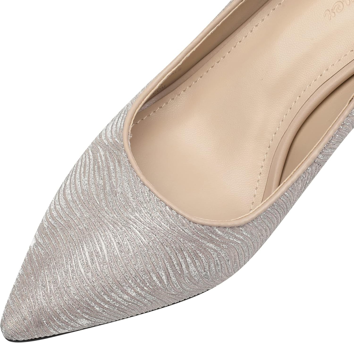 2.6 Inch Stiletto Pointed Toe Pumps Party Wedding Dressy Mid Heels Shoes
