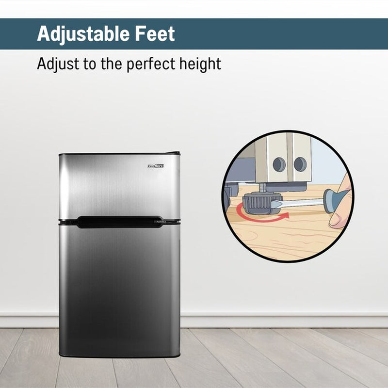 3.2-Cu Ft Mini Fridge with Freezer ( Black ) ENERGY STAR
