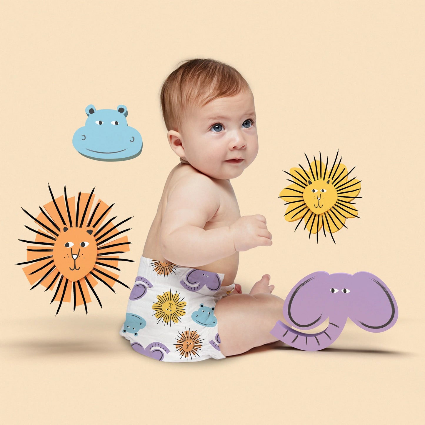 Premium Baby Diapers, Size Newborn, Multicolor, 76Ct