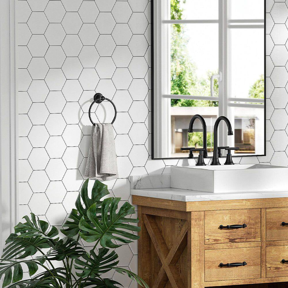 3 -Piece Bath Hardware Set with Included Mounting Hardware in Black