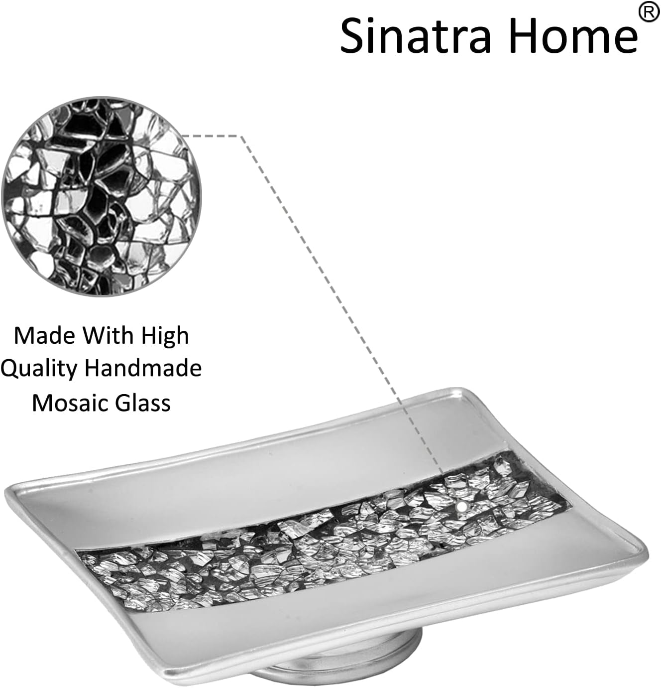 4Pc Sinatra Stylish Bathroom Accessories Set Liquid Soap Dispenser, Tumbler, Too
