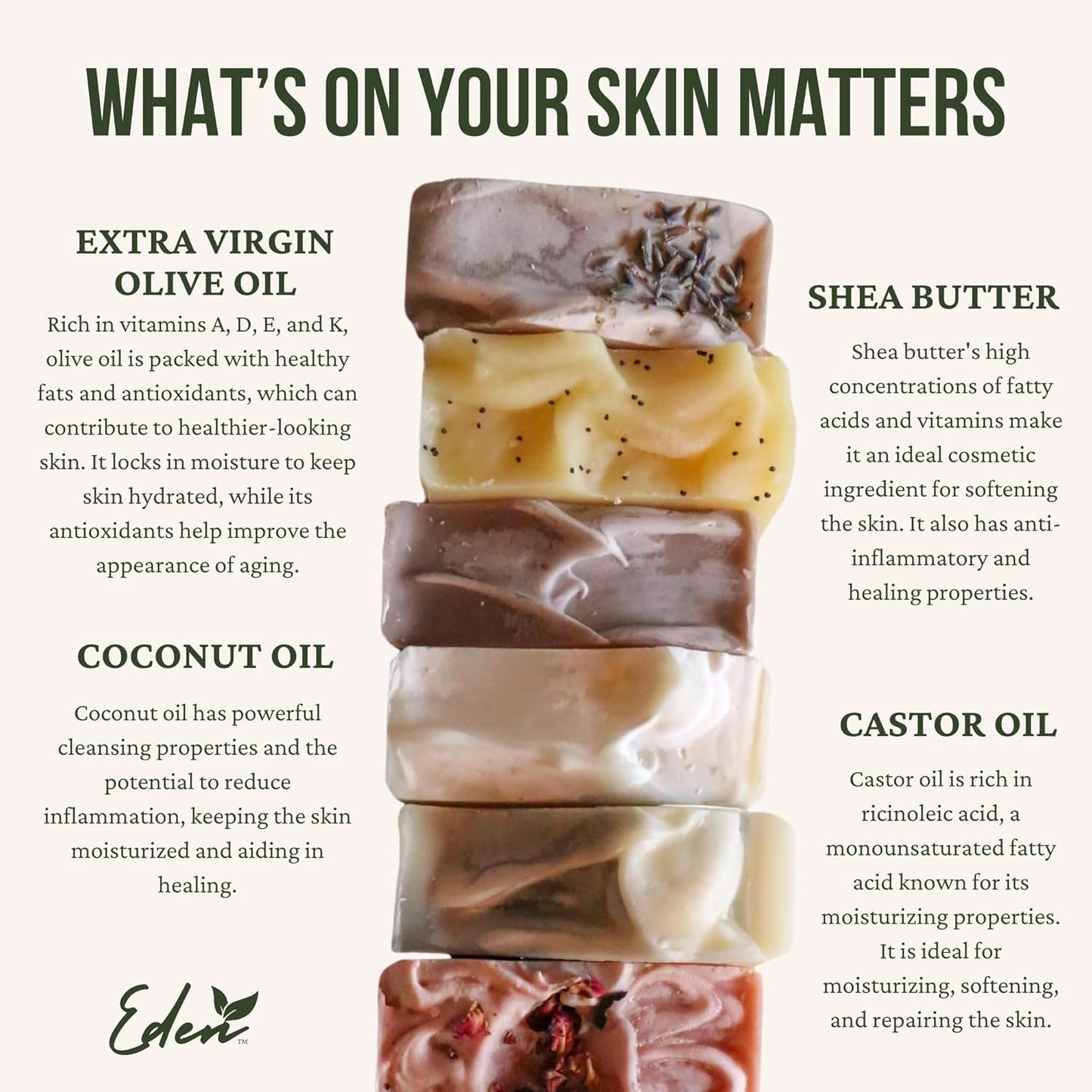 Daily Essentials - Natural Handmade Soap Bar Scented with Pure Essential Oils - 5Oz