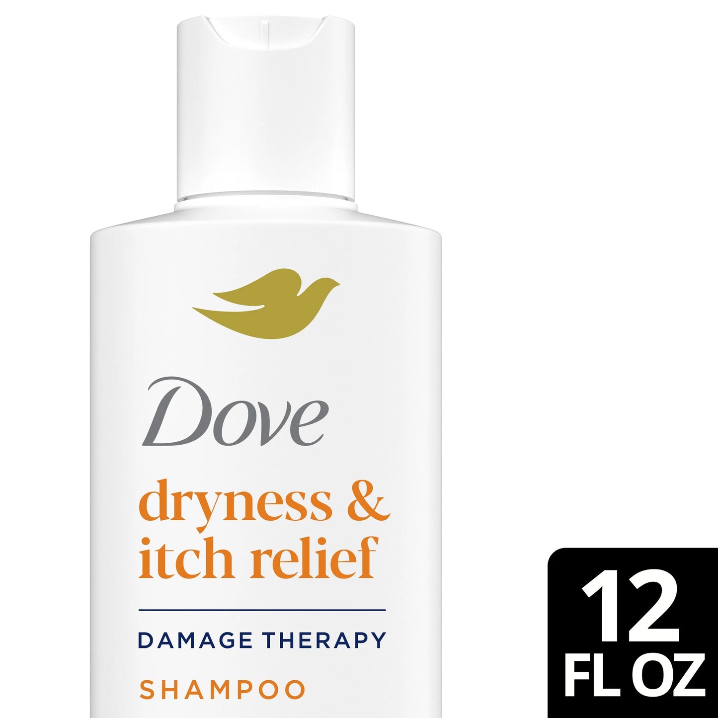 Damage Therapy Derma Anti-Dandruff Shampoo for Flaky Scalp Dryness + Itch with Pyrithione Zinc & Coconut Oil, 12 Oz