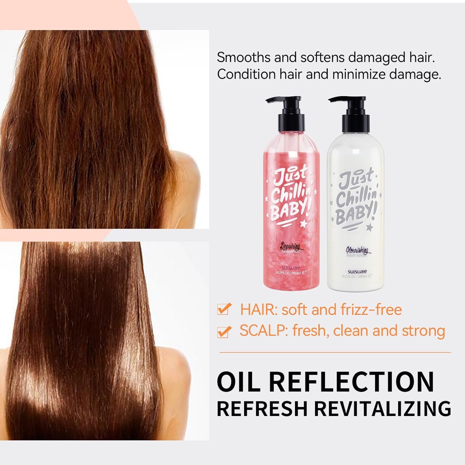 Clarifying Shampoo and Conditioner Set for Women'S Oily & Greasy Hair, 32.4 Fl Oz
