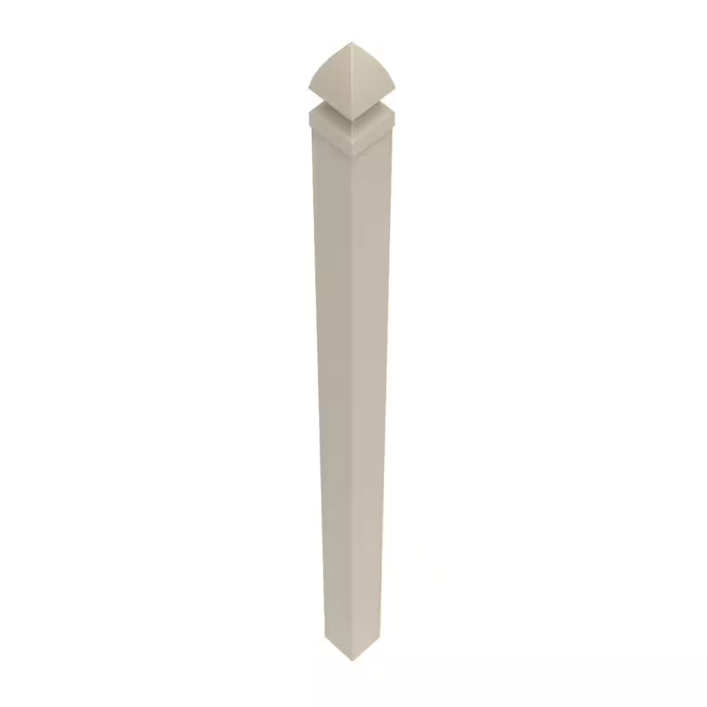 Windham 5 In. X 5 In. X 104 In. Clay Vinyl Fence Post with Hardware