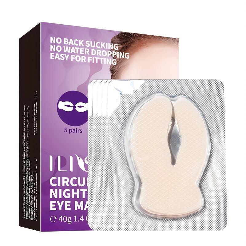 Professional Circulating Eye Mask - 5 pairs, Moisturizing and Firm, Suitable for a Variety of Light Beige Types, Containing Niacinamide and Hyaluronic Acid, Moisturizing Eye Light Beige, Eye Care, Make Light Beige Smooth and Tenderizing.