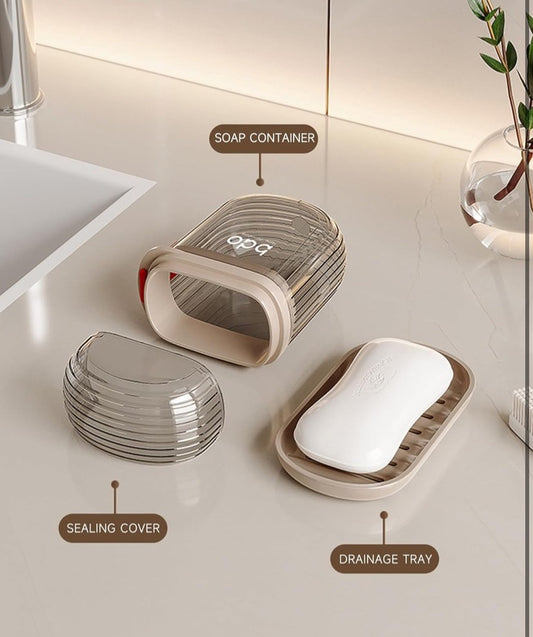 Travel Soap Case Leakproof Portable Bar Soap Holder with Lid for Bathroom