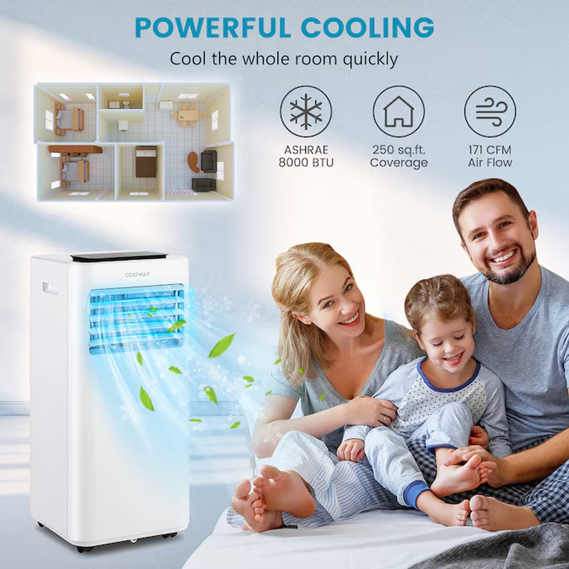 5000 BTU DOE 115-Volt Vented Small Room Portable Air Conditioner Remote Included