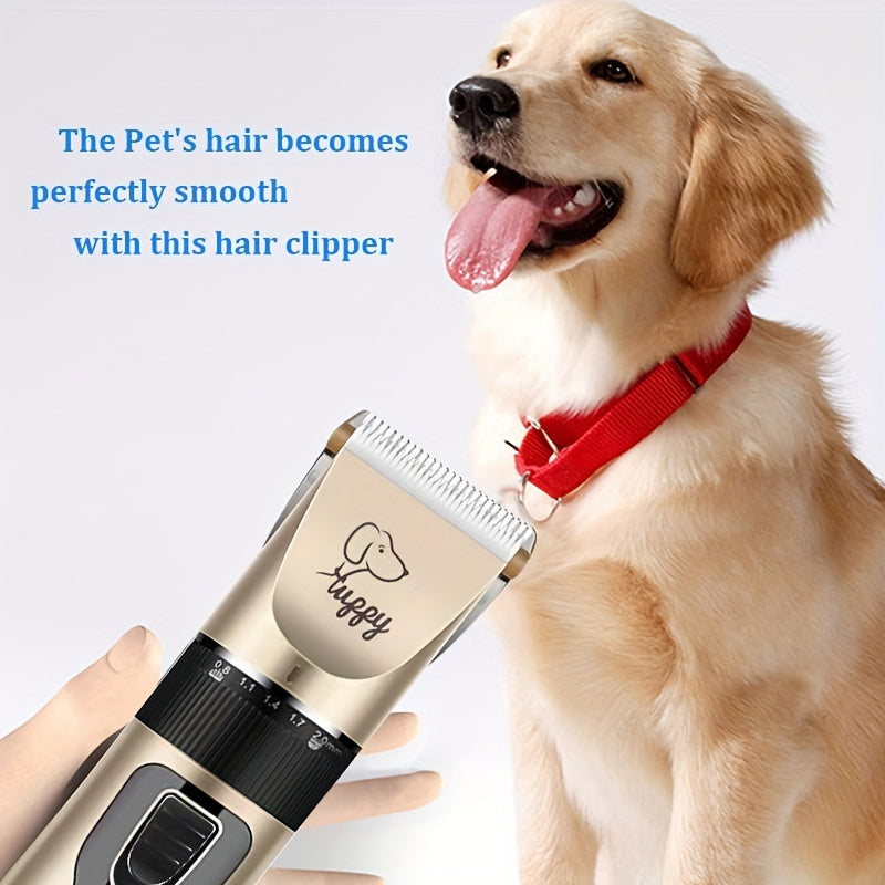 12in 1 Premium Pet Hair Trimmer Kit - Electric Precision Clippers with Gentle Hair Cutting Technology - Perfect for Professional Grooming At Home, Mute Clippers for Dogs And Cats., Dog Clippers, Dog Clippers For Grooming, Dog