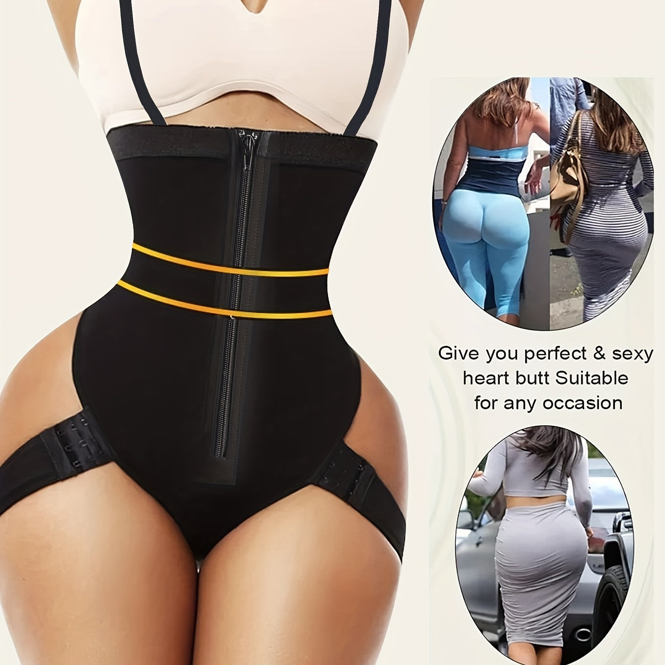 Women's Waist Trimmers, Zipper Shapewear, Tummy Trainer & Butt Lifter For Body Slimming & Shaping