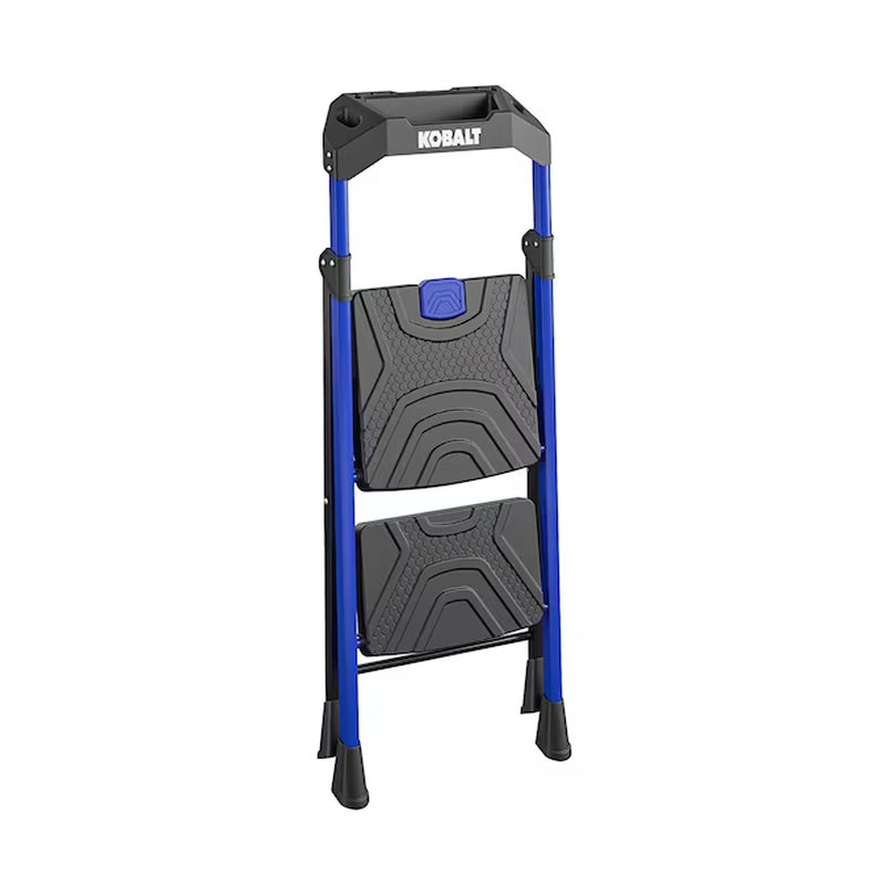 2 -Step 300-Lb Capacity Steel Foldable Step Stool