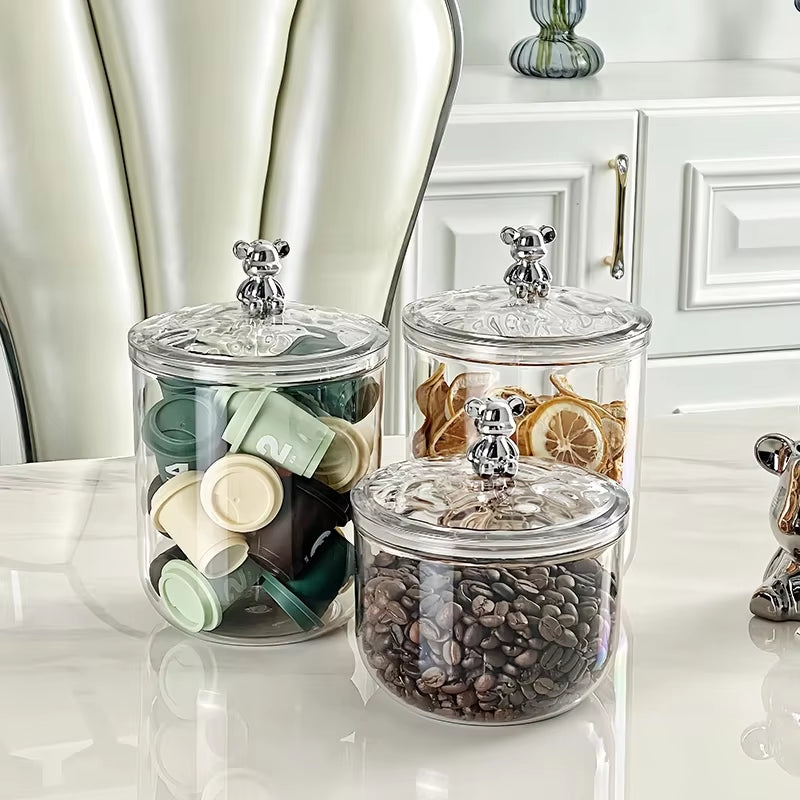 1 Household Coffee Bean Storage Jar, Tea Storage Jar, Sealed Jar, Capsule Coffee Storage Jar, Candy Biscuit Storage Box, Storage