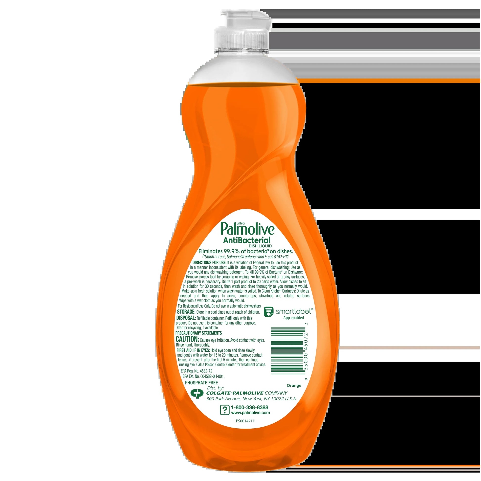 Ultra Concentrated Antibacterial Liquid Dish Soap, Orange Scent, 32.5 Fluid Ounce Bottle