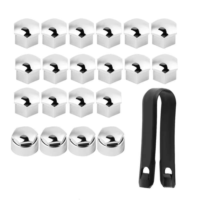 16Pcs 17Mm Nut Car Wheel Auto Hub Screw Protection Anti‑Theft Cover Cap Auto Accessories