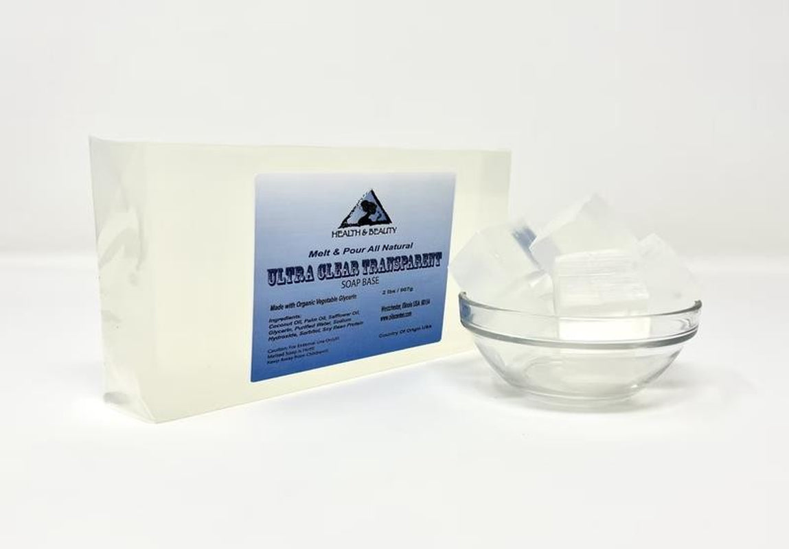 ULTRA CLEAR TRANSPARENT ORGANIC GLYCERIN MELT & POUR SOAP BASE 100% PURE by 2 L